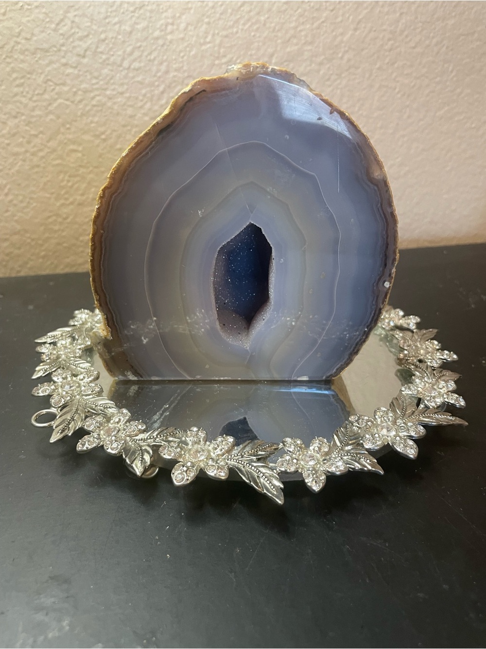 Gorgeous Blue Gray Druzy Agate Geode 3.5lb